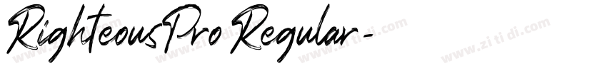 RighteousPro Regular字体转换